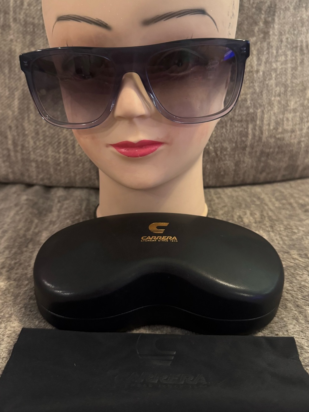 Carrera Women's Gray Purple Gradient Oversized Sunglasses w/case & cloth
